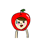 An Apple Girl - 日本語（個別スタンプ：21）