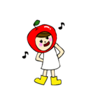 An Apple Girl - 日本語（個別スタンプ：34）