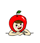 An Apple Girl - 日本語（個別スタンプ：37）