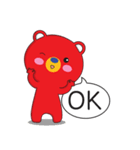 One Kuma : MR. Red Bear（個別スタンプ：10）