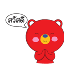 One Kuma : MR. Red Bear（個別スタンプ：18）