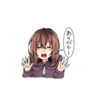 みんなに甘えたい！不器用ガールスタンプ（個別スタンプ：1）