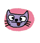 Happy Purple Cat in April（個別スタンプ：16）