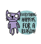 Happy Purple Cat in April（個別スタンプ：17）