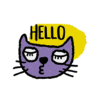 Happy Purple Cat in April（個別スタンプ：26）