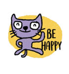 Happy Purple Cat in April（個別スタンプ：29）