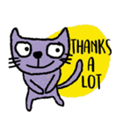 Happy Purple Cat in April（個別スタンプ：33）