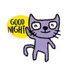 Happy Purple Cat in April（個別スタンプ：40）