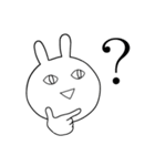 目に覇気がないヲタうさぎさん（個別スタンプ：3）