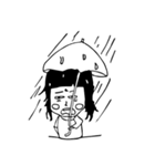 Black hair men and women（個別スタンプ：3）