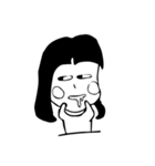Black hair men and women（個別スタンプ：10）