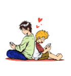 男の子とお兄ちゃんのスタンプ（個別スタンプ：4）