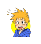 男の子とお兄ちゃんのスタンプ（個別スタンプ：18）