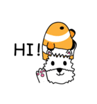 westie terrier X sea fish（個別スタンプ：1）