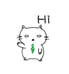 A cat with white eyes...（個別スタンプ：1）