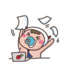 little diaper devil-at work,at school（個別スタンプ：6）