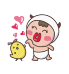 little diaper devil-at work,at school（個別スタンプ：8）