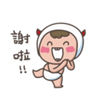 little diaper devil-at work,at school（個別スタンプ：9）