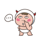 little diaper devil-at work,at school（個別スタンプ：24）