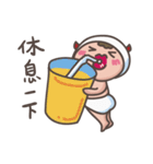 little diaper devil-at work,at school（個別スタンプ：35）