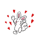 Sunday Rabbits -Heart series-（個別スタンプ：1）