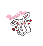 Sunday Rabbits -Heart series-（個別スタンプ：16）