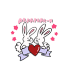 Sunday Rabbits -Heart series-（個別スタンプ：38）