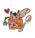 猫いちご椀（個別スタンプ：4）
