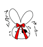 がんたいをしたうさぎ（個別スタンプ：2）