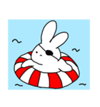 がんたいをしたうさぎ（個別スタンプ：3）