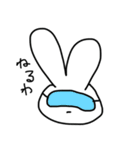 がんたいをしたうさぎ（個別スタンプ：10）