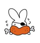 がんたいをしたうさぎ（個別スタンプ：18）