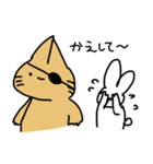がんたいをしたうさぎ（個別スタンプ：37）