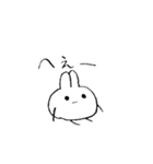 誰でも描けそうなうさぎ（個別スタンプ：3）
