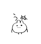 誰でも描けそうなうさぎ（個別スタンプ：4）