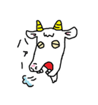 ヤギさんとカニさんは、友達です。（個別スタンプ：11）
