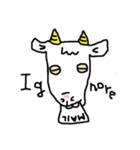 ヤギさんとカニさんは、友達です。（個別スタンプ：34）