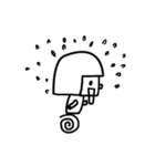 シロとクロ ときどきカラー（個別スタンプ：24）