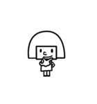 シロとクロ ときどきカラー（個別スタンプ：27）