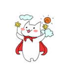 スーパーにゃん空を飛ぶ？（個別スタンプ：4）