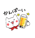 スーパーにゃん空を飛ぶ？（個別スタンプ：16）