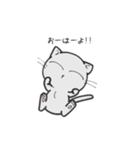 しろいにゃんとぐれいにゃん（個別スタンプ：1）