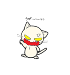 しろいにゃんとぐれいにゃん（個別スタンプ：32）