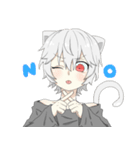 銀髪癖っ毛男子（個別スタンプ：2）