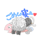 銀髪癖っ毛男子（個別スタンプ：7）