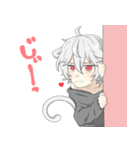 銀髪癖っ毛男子（個別スタンプ：8）