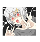 銀髪癖っ毛男子（個別スタンプ：10）