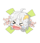 銀髪癖っ毛男子（個別スタンプ：12）