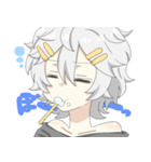 銀髪癖っ毛男子（個別スタンプ：26）