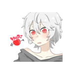 銀髪癖っ毛男子（個別スタンプ：28）